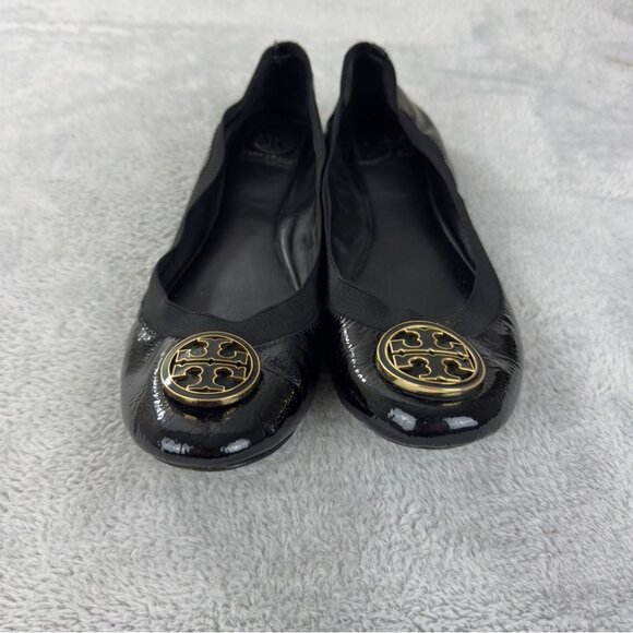 Tory Burch Caroline Black Patent Leather Ballet Flat US 11 - Picture 7 of 12